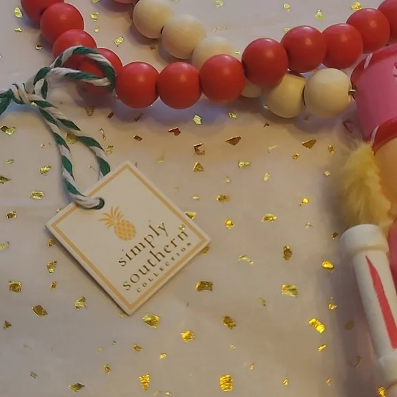 NWT Simply Southern Pink and Red Nutcracker and Santa Necklace Set - Picture 3 of 5